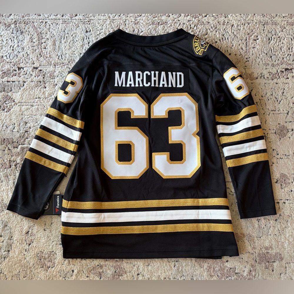 Fanatics Authentic Boston Bruins 100th Anniversary Marchand #63 Jersey Women’s M - Picture 2 of 6